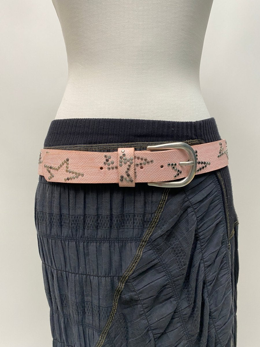 Pink star studded belt