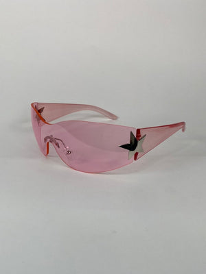 Bluebell give for eksempel Transparent y2k star sunglasses